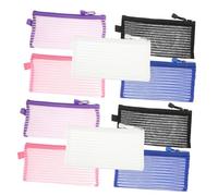 KAILIKETIY 10stücke Netzfedermappe Mit Kleiner Reißverschlusstasche Multifunktions-federmappe Großes Aufbewahrungsfedermappe Großes Federmappe Stifte-Organizer Einfacher Stifte-Organizer