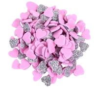 KAILIKETIY 200 Stück Glänzende Paillettenapplikationen Herz 1,5cm Silber Selbstgemacht Schmuck Zubehör für Kleidung Schuhdekoration Zufällige Farbe Zufällige Farbe