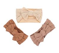 KAILIKETIY 3 Stück Teiliges Haarband mit Elastischer Nylon schleife Weiches Stirnband für Neugeborene und Kleinkinder Hautfreundlich und Angenehm für Empfindliche Babyhaut Geschenk für