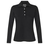 Kaipara - Merino Sportswear URBAN Merino Poloshirt Damen Langarm Regular 200 Black L
