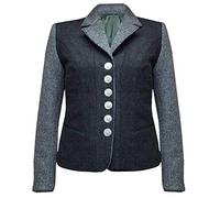 Kaiser Franz Josef Dirndljacke Lodenjacke Dirndl-Jacke Trachtenjacke Loden Strick Blazer Janker für Damen Damenjacke Walkjanker Strickjacke Trachten-Janker grau anthrazit Made in Austria, Größe:44