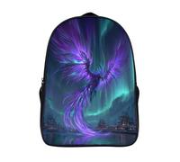 kaiyun Arctic Frozen Phönix Kinder Rucksack,Geräumig School Bag Mit Verstellbaren Trägern,Strapazierfähig Nordlichter Maschenaufdruck 16 inch