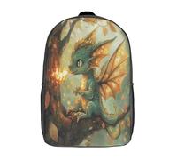 kaiyun Cute Little Drachen Rucksack Kinder Schulrucksack Zauberwald Schultasche 3D Gedruckte Grund- Und Mittelschüler Schulranzen 17inch