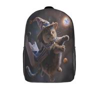 kaiyun Elefant Flying Katze Zauberer Rucksack Kinder Schulrucksack Magischer Kristall Rot SunSchultasche 3D Gedruckte Grund- Und Mittelschüler Schulranzen 17inch