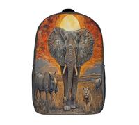 kaiyun Elefant Kinderrucksack,Löwe Rhino Teenager Schultasche,Für Ergonomisch Geformter Rücken,Atmungsaktives Design Rucksack 17inch