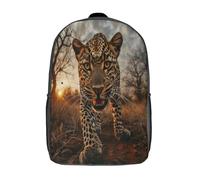 kaiyun Leopard Rucksack Kinder Schulrucksack Sonneset Schultasche 3D Gedruckte Grund- Und Mittelschüler Schulranzen 17inch