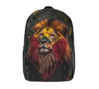 kaiyun Löwe Rucksack Kinder Schulrucksack Dschungel Schultasche 3D Gedruckte Grund- Und Mittelschüler Schulranzen 17inch