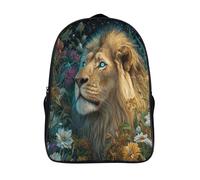 kaiyun Löwe Rucksack Kinder Schulrucksack Leuchtende Blumen Schultasche 3D Gedruckte Grund- Und Mittelschüler Schulranzen 16 inch