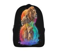 kaiyun Löwe Schulrucksack Teenager Rucksack Giant Regenbogen ColoRot Number 8 Schultasche for Kind Backpack Leichtgewicht 16 inch