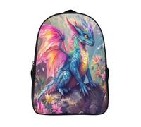 kaiyun Regenbogendrache Rucksack Kinder Schulrucksack Blumen Schultasche 3D Gedruckte Grund- Und Mittelschüler Schulranzen 16 inch