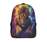 kaiyun Rucksäcke Kinder Schulrucksack Löwe Lightning 3D Gedruckte Regenbogen Pattern Schultasche Für Grund- Und Mittelschüler 16 inch