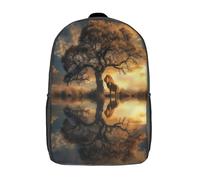 kaiyun Schöner See Kinder Für Schule Und Reise Kinderrucksack Einstellschnalle Schultergurte,Outdoor Löwe Backpack 17inch