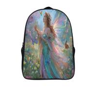 kaiyun Stunning Fairy Frau im Morgenmantel with Schmetterling Rucksack Kinder Schulrucksack Anime-Stil Schultasche 3D Gedruckte Grund- Und Mittelschüler Schulranzen 16 inch