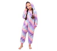KAKU NANU Onesie Kinder Jumpsuit Mädchen Schlafoverall Fleece Schlafanzug Kinder Kuschelig Warm 110 116