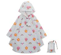 KAKU NANU Regenponcho Kinder Regencape Poncho mit Kapuze Wasserdicht Regen Cape Regenponcho Leicht Jungen Mädchen Wiederverwendbar 98 104 110