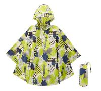 KAKU NANU Regenponcho Kinder Regencape Poncho mit Kapuze Wasserdicht Regen Poncho Cape Regenponcho Leicht Jungen Mädchen Wiederverwendbar Gelb 116 122 128 134 140