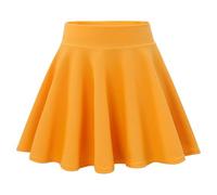 KAKU NANU Rock Mädchen Hosenrock Minirock Rock mit Hose Drunter Skort Mädchen Kleidung Gelb 11 12 Jahre 146 152