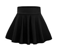 KAKU NANU Rock Mädchen Hosenrock Minirock Rock mit Hose Drunter Skort Mädchen Kleidung Schwarzer 9 10 Jahre 134 140