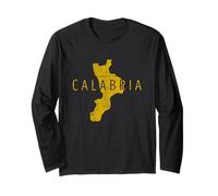 Kalabrische Karte Word Art - Kalabrien Italien Souvenir Langarmshirt
