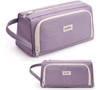 KALIDI Federmäppchen Mäppchen Federtaschen 2 Fächer, extra groß Pencil Case Stifte Etui Schule, Aesthetic Federmäppchen Mäppchen für Mädchen und Jungen, Nylon Lila