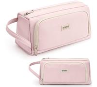 KALIDI Federmäppchen Mäppchen Federtaschen 2 Fächer, extra groß Pencil Case Stifte Etui Schule, Aesthetic Federmäppchen Mäppchen für Mädchen und Jungen, Nylon Rosa
