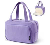 KALIDI Kosmetiktasche Groß Damen Cord Kulturbeutel Reise Schminktasche mit Vielen FäChern & Bürstenschlitze Make Up Tasche Kosmetik Organizer Waschtasche Makeup Bag für Frauen