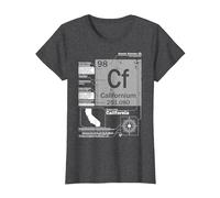 Kalifornium (Cf) Element | Atomnummer 98 Science T-Shirt, Damen, Anthrazit Meliert, 3XL