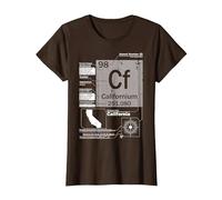 Kalifornium (Cf) Element | Atomnummer 98 Science T-Shirt, Damen, Braun, XXL
