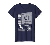 Kalifornium (Cf) Element | Atomnummer 98 Science T-Shirt, Damen, Marineblau, 3XL