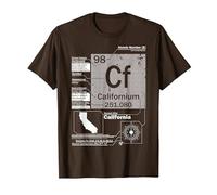 Kalifornium (Cf) Element | Atomnummer 98 Science T-Shirt, Herren, Braun, XL