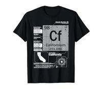 Kalifornium (Cf) Element | Atomnummer 98 Science T-Shirt, Herren, Schwarz, XL