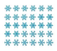 KALLORY 30 Stück Schneeflocken-Aufkleber Pailletten-Stoff Brautdekorationen Brautdekorationen Schneeflocken-Stoff Weihnachtsstoff Bestickt Zum Aufnähen Stoffabzeichen