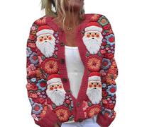 KaloKLU 3D-Druckmantel, Rollmantel, Damenkleid, Herbstkleid, Weihnachten, schick und elegant, A, 10, L