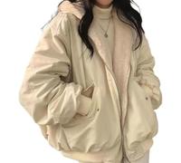 KaloKLU Sherpa Jacket Women Teen Girls Reversible Y2k Zipper Hoodie Fleece Fur Grunge Winter Coat Cutecore Korean Clothing