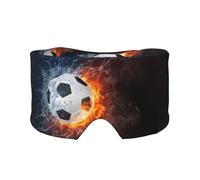 Kaltes Wasser Feuer Fußball, Vollständige Augenabdeckungen, lichtblockierende Augenmaske, Schlafaugen- und Ohrenschützer