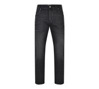 KAM Ortega Herren Jeans, extra hoch, weich, Stretch, Slim Fit, Washed Black, Schwarz , 46 Groß