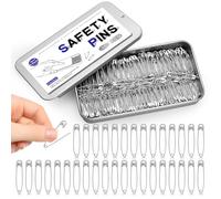 KAMAIKA 400 Stück Sicherheitsnadeln 22 mm, Sicherheitsnadeln Klein, Silber Sicherheitsnadel Set Mit Metalldose, Kleine Stecknadeln Für Kleidung, Nähen, Basteln, Quilten DIY