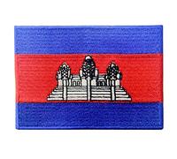 Kambodscha Flagge Flicken Bestickter Aufnäher zum Aufbügeln/Annähen