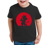 Kame Moon Goku Kinder T-Shirt Son Dragon Master Ball Vegeta Turtle Roshi Db, Kinder T-Shirt Größe:134-146 (9-11 Jahre), Kinder Farben:Schwarz