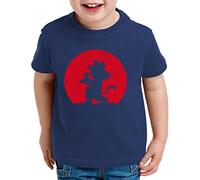 Kame Moon Goku Kinder T-Shirt Son Dragon Master Ball Vegeta Turtle Roshi Db, Kinder T-Shirt Größe:122-128 (7-8 Jahre), Kinder Farben:Dunkel Blau