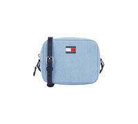 Kameratasche TOMMY JEANS "TJW ESS MUST CAMERA BAG DENIM", Damen, Gr. B/H/T: 18cm x 14cm x 7cm, blau (jeansfarben), Lederimitat, Textil, Taschen, Damen Umhängetasche, Schultertasche, Mini Bag mit Logof
