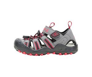 Kamik Jungen Crab Flache Sandale, Charcoal Red, 30 EU