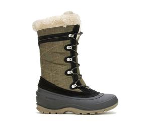 Kamik Leder-Winterstiefel "Snovalley 4" in Khaki - Größe 40 | Damen Stiefel