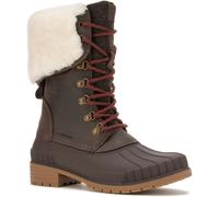 Kamik W Sienna F 2 Braun - Stylisher Warmer Damen Leder Winterstiefel, Größe EU 37 - Farbe Dark Brown