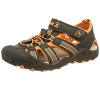 Kamik Unisex Jungen Crab Geschlossene Sandalen, Schwarz (Blk Orange Charcoal BOC), 26 EU