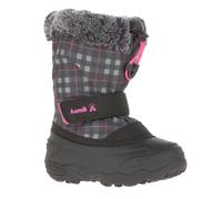 Kamik Winterschuhe Mini (nahtversiegeltes Nylon, Kunstfell-Schneekragen, wasserabweisend) schwarz/pink Kleinkinder, Größe Euro (US) 25 (8)