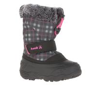 Kamik Winterschuhe Mini (nahtversiegeltes Nylon, Kunstfell-Schneekragen, wasserabweisend) schwarz/pink Kleinkinder, Größe Euro (US) 30 (12)