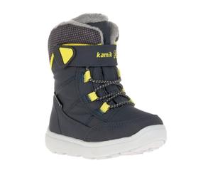 Kamik Winterschuhe Stance2 (wasserdicht, atmungsaktiv) navyblau/gelb Kinder, Größe Euro (US) 34 (2)
