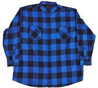 KAMRO Übergrößen ! Flanell-Hemd im Holzfäller Stil Blau/Schwarz kariert 8XL