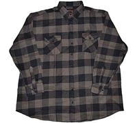 KAMRO Übergrößen Flanell-Hemd im Holzfäller Stil Braun/Schwarz kariert 8XL